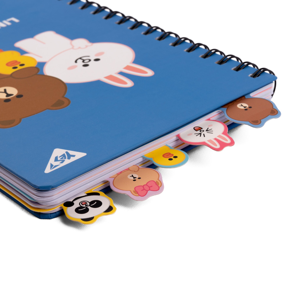 Блокнот YES А5 80 аркушів лінійка з роздільниками Line Friends 151775. Фото 4