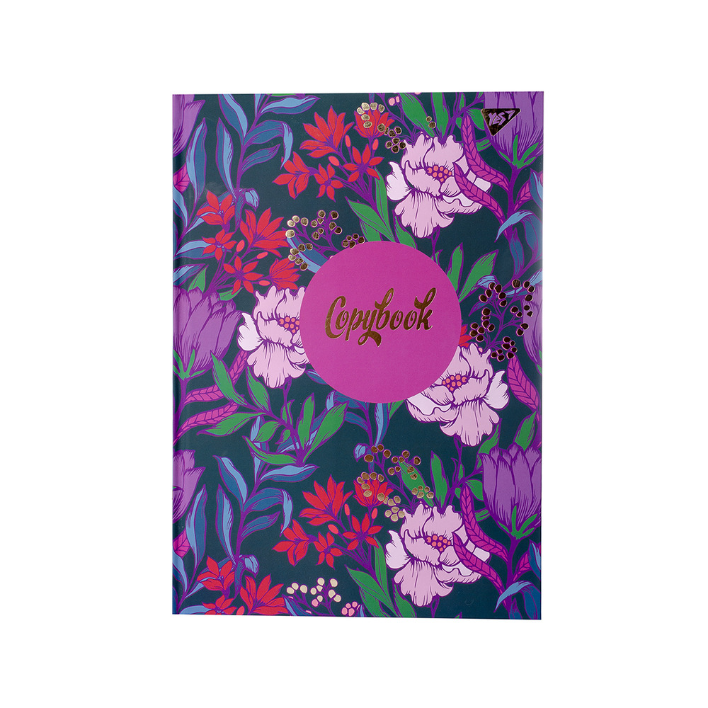 Блокнот для записів YES А4 96 аркушів клітинка Flowers 151598