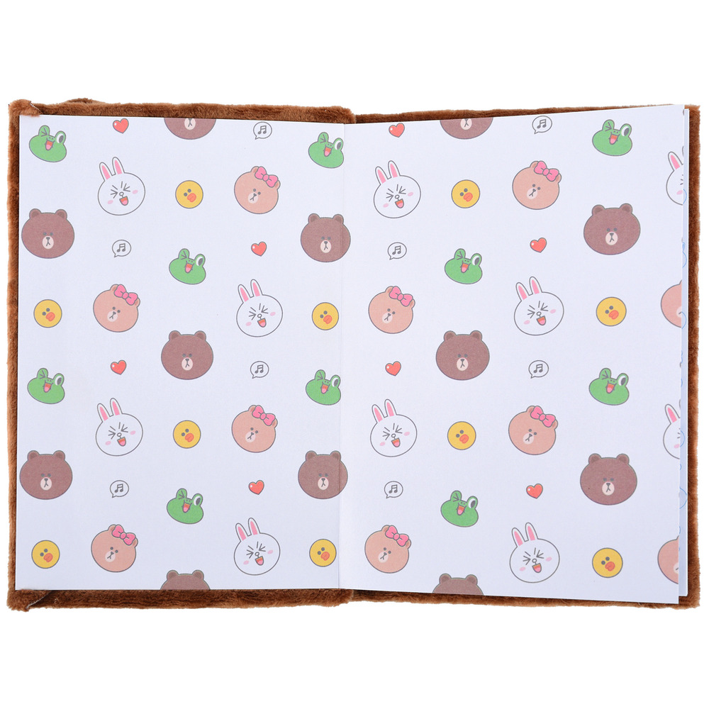 Блокнот пухнастий YES А6 80 аркушів лінійка Line Friends Brown 151745. Фото 3