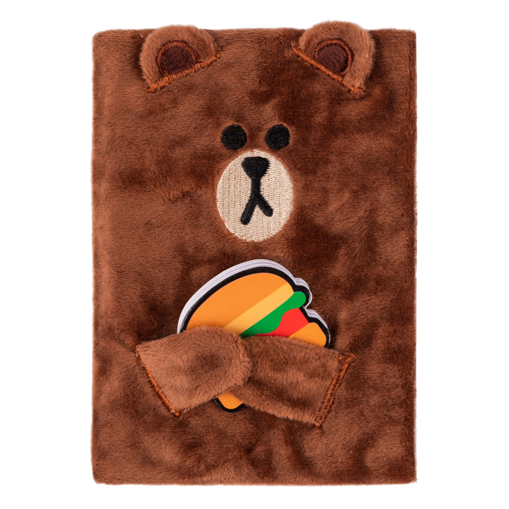 Блокнот пухнастий YES А6 80 аркушів лінійка Line Friends Brown 151745. Фото 2