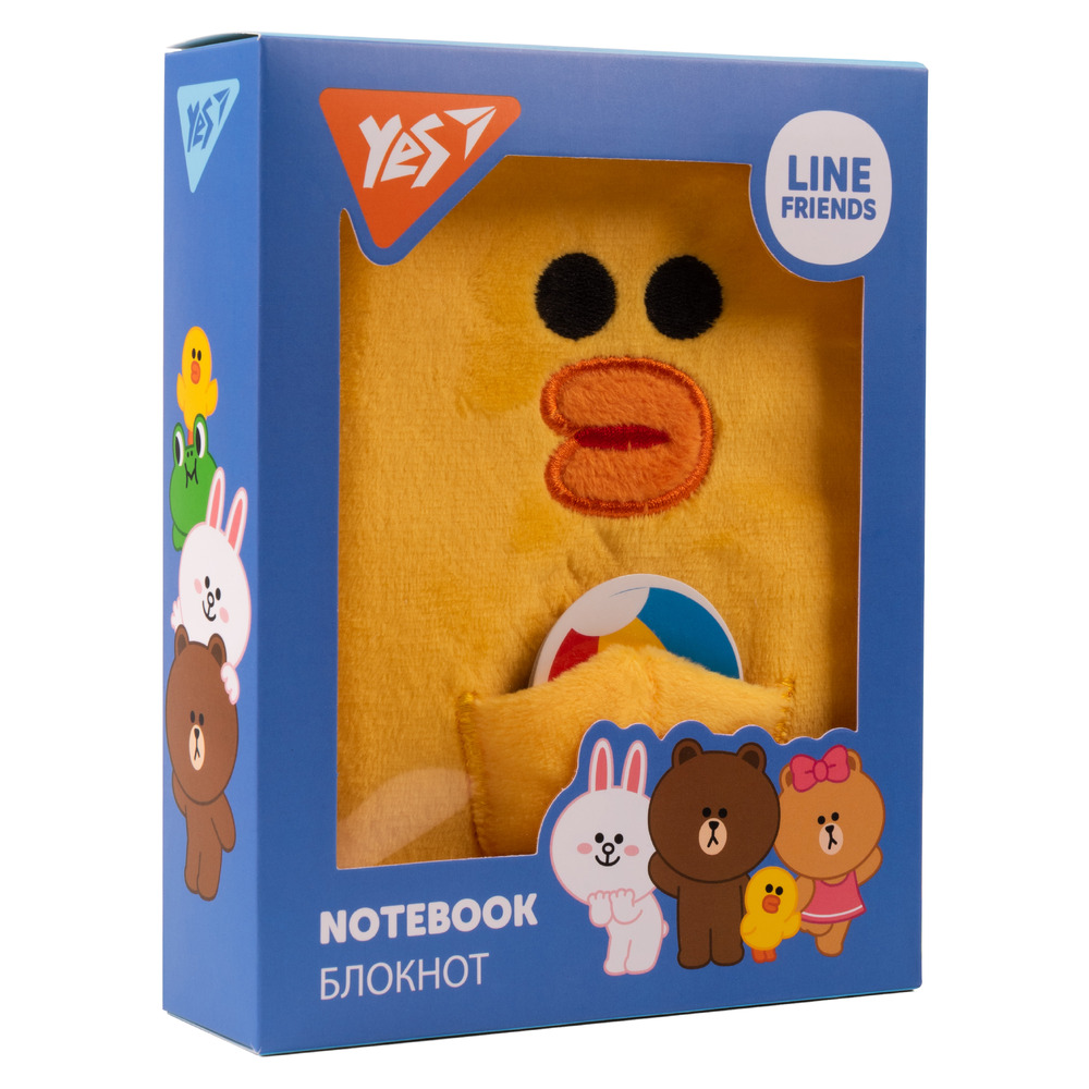 Блокнот пухнастий YES А6 80 аркушів лінійка Line Friends Sally 151748