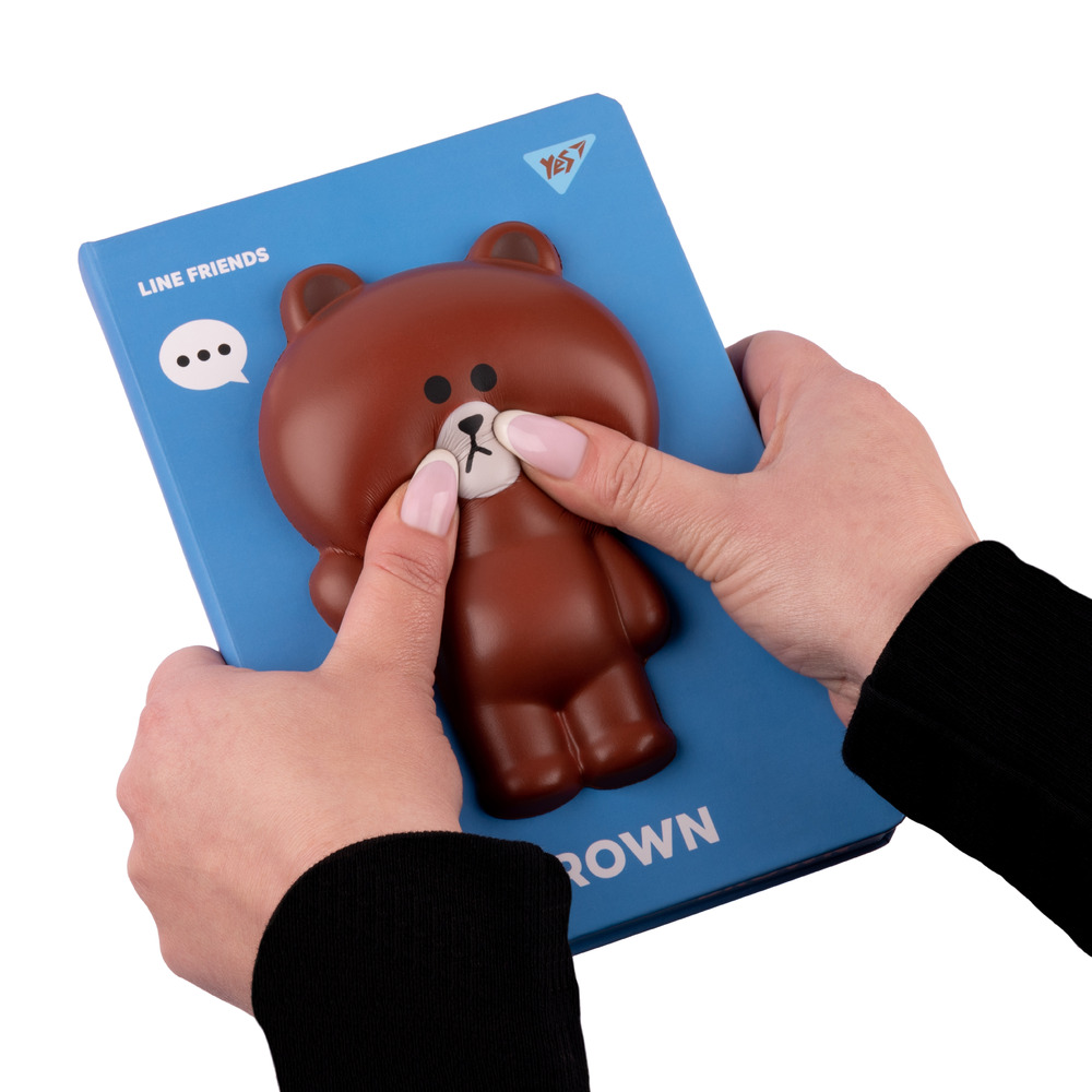 Блокнот-сквіш YES А5 128 аркушів лінійка Line Friends.Brown 151802. Фото 7
