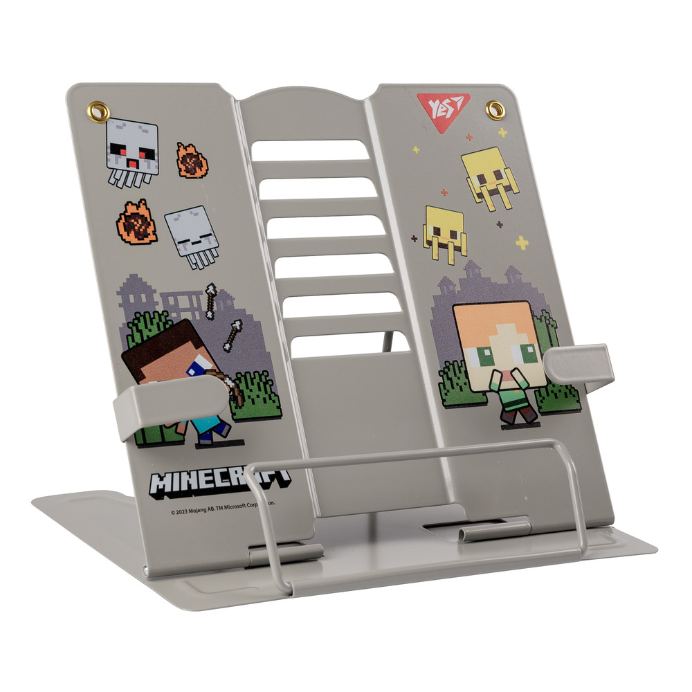 Підставка для книг з додатковими фіксаторами Yes Minecraft металева 470516