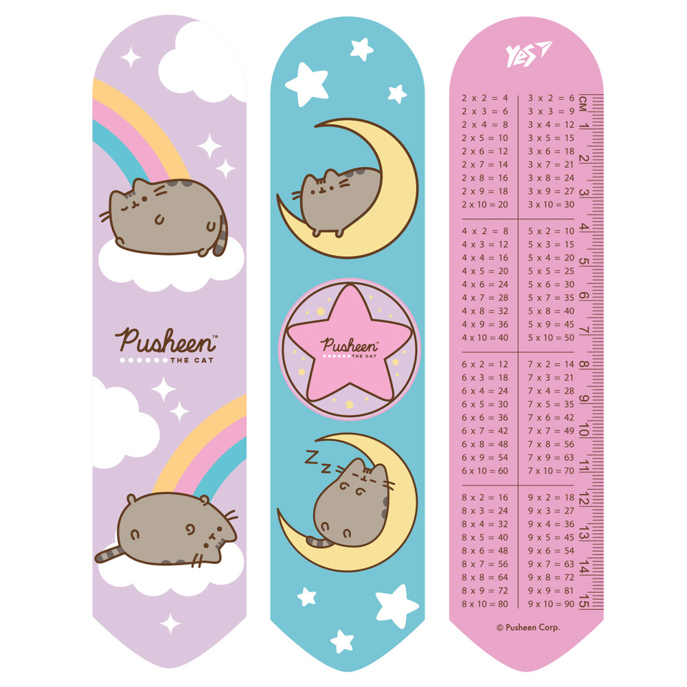 Закладка 2D Yes Pusheen rainbow 708133