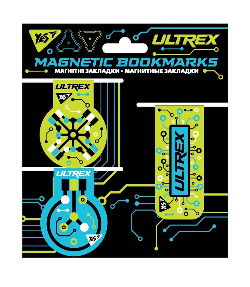 Закладки магнітні Yes Ultrex 3 шт 707619