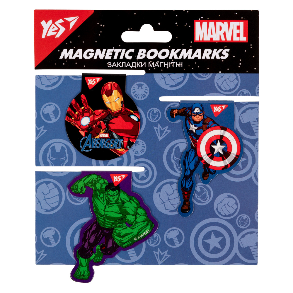 Закладки магнітні Yes Marvel.Avengers 3 шт 707733
