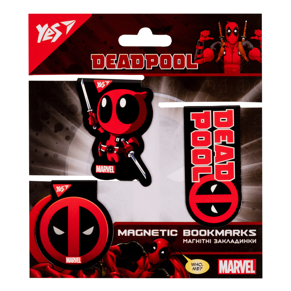 Закладки магнітні Yes Marvel.Deadpool 3 шт 707736