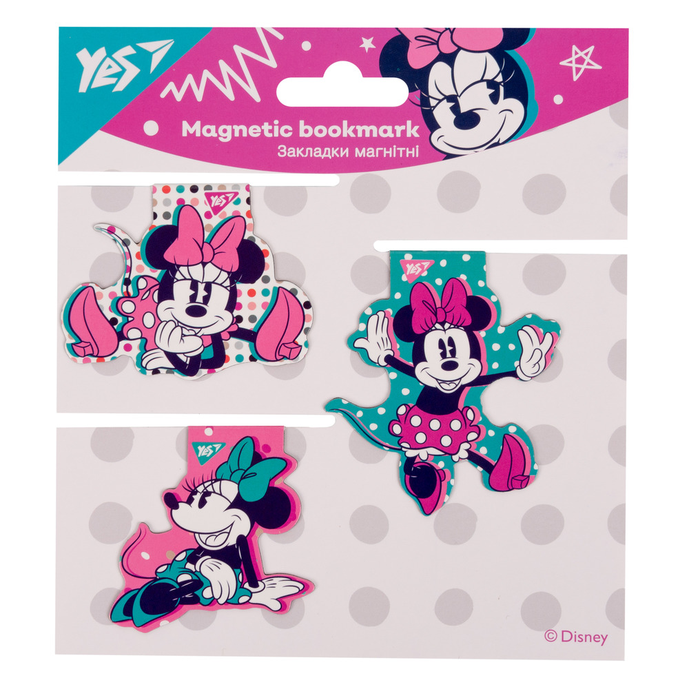 Закладки магнітні Yes Minnie Mouse 3 шт 707734