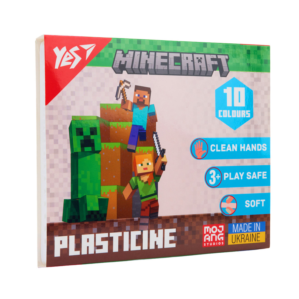 Пластилін Yes Minecraft 10 кольорів 200 г 540662