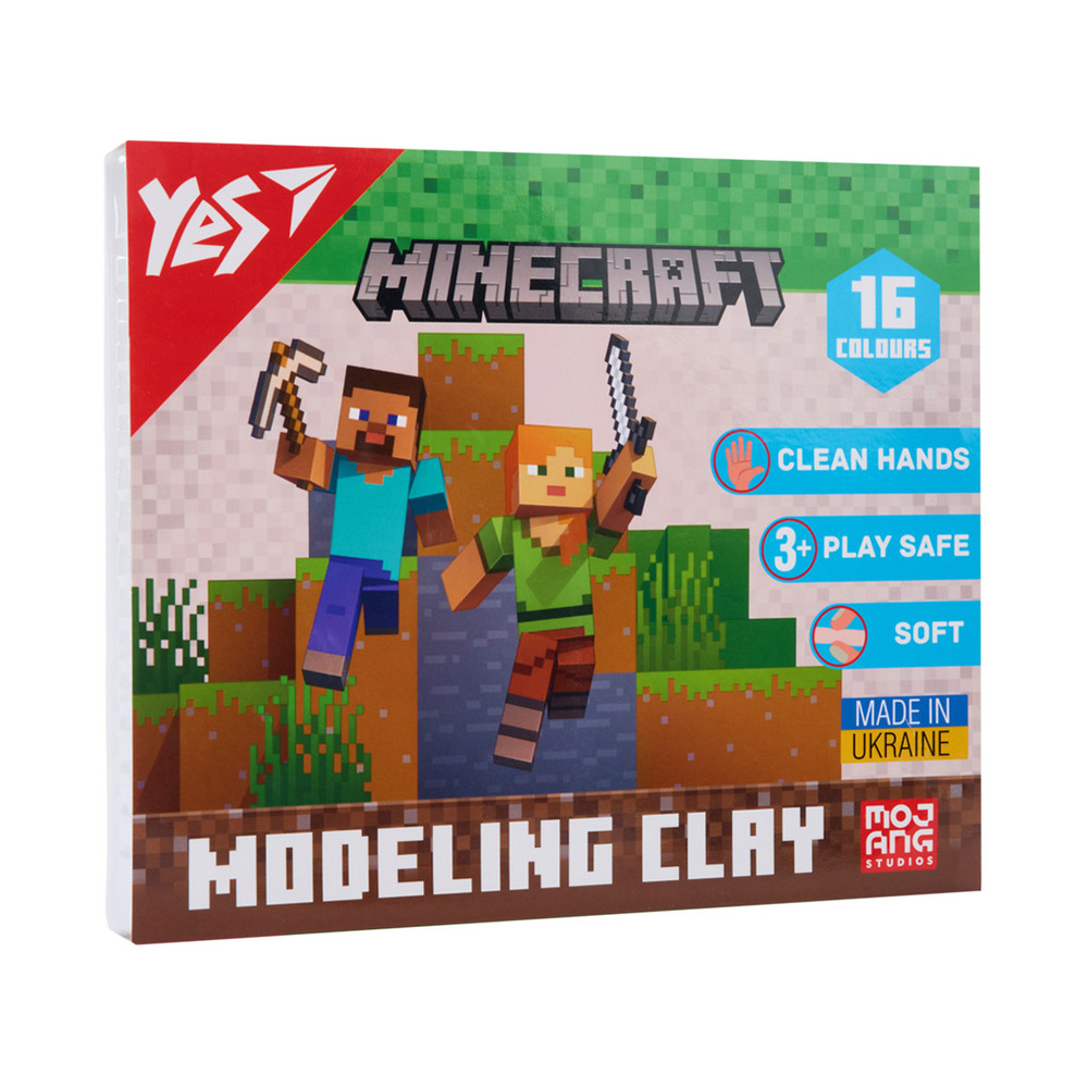 Пластилін Yes Minecraft 16 кольорів 320 г 540674