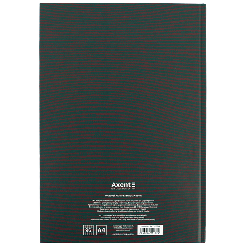 Книга записна Axent Earth Colors А4, 96 аркушів, клітинка, Motivated 8422-572-A. Фото 5