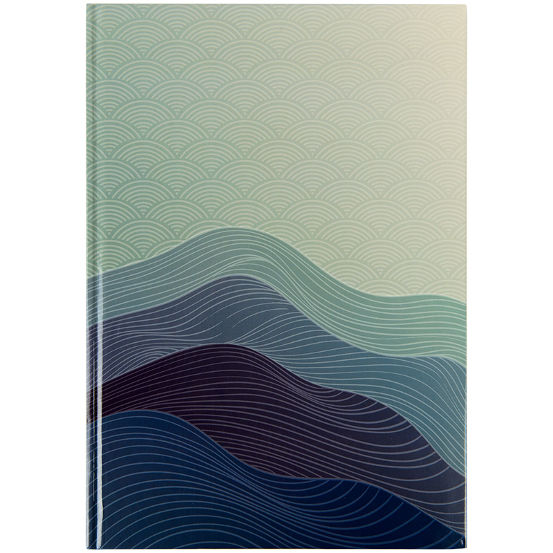Книга записна Axent Waves А4, 96 аркушів, клітинка, синя 8422-562-A