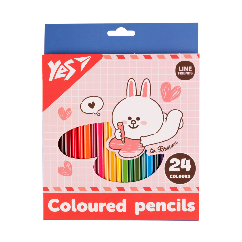 Олівці кольорові Yes 24 кольори Line Friends Cony 290742