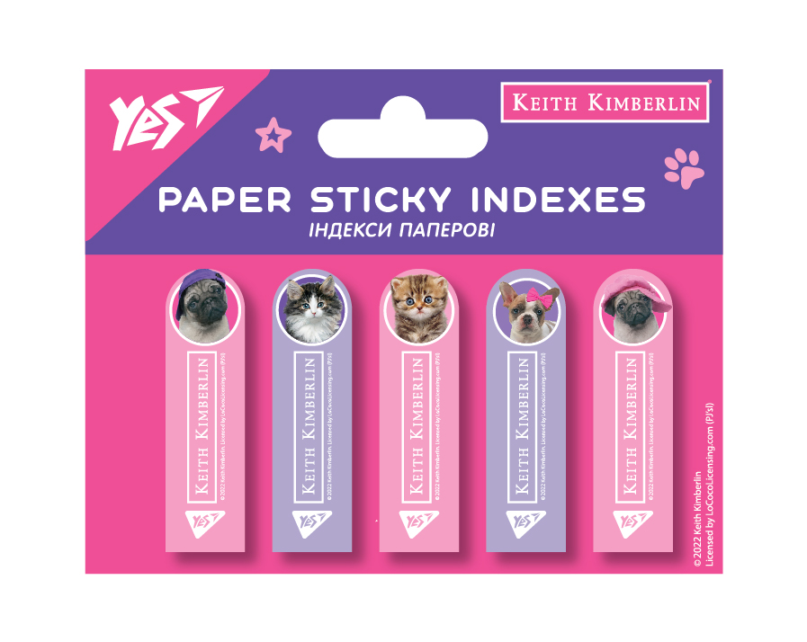 Індекси паперові Yes Keith Kimberlin 50x15мм 100 шт 5x20 170309
