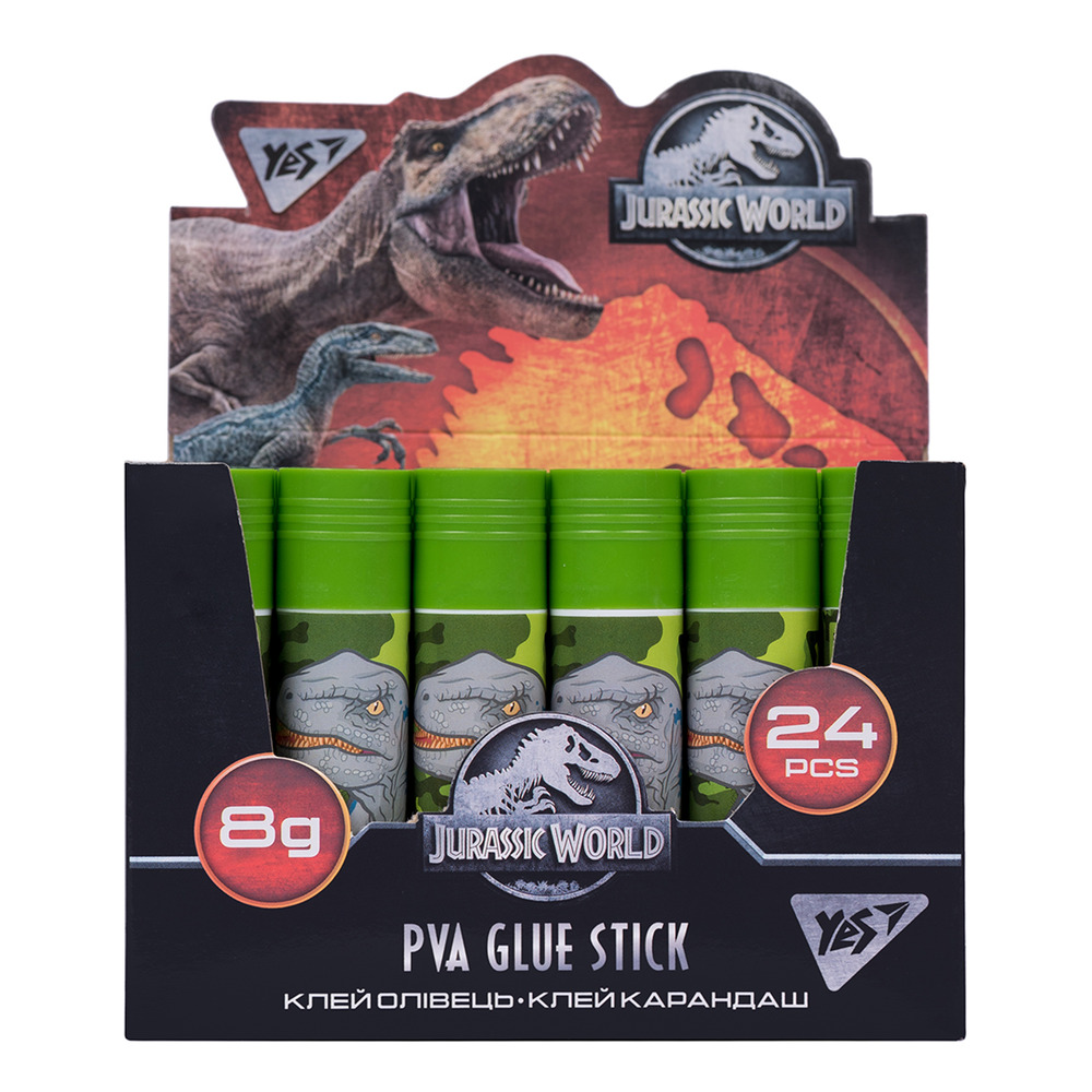 Клей-олівець Yes 8г PVA Jurassic World 320257 (24 шт)