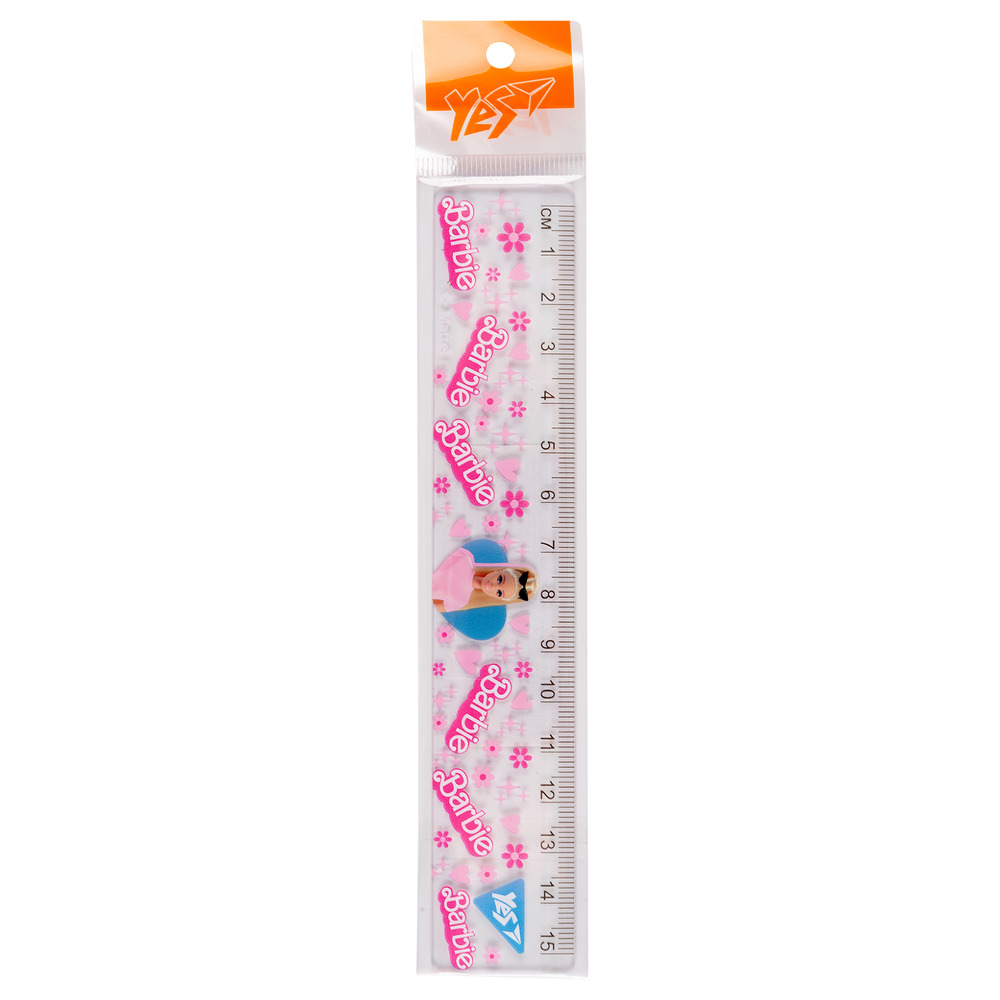Лінійка Yes 15 см Barbie 370658. Фото 2