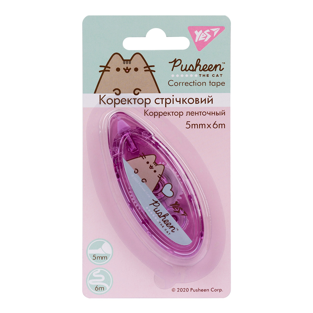 Коректор стрічковий Yes 5мм х 6м Pusheen 340105