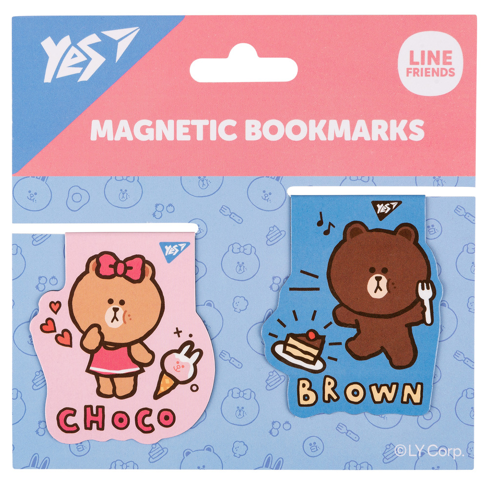 Закладки магнітні Yes Line Friends Brown and Choco 2 шт 708106. Фото 2
