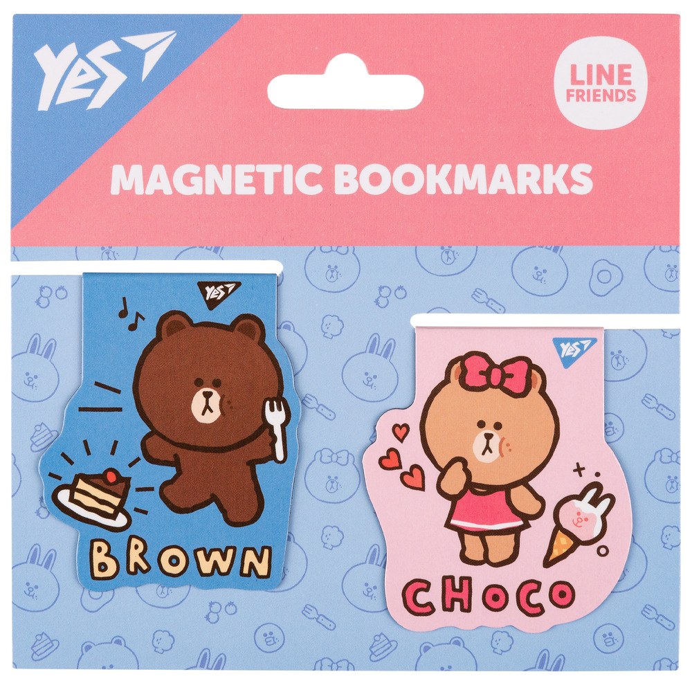 Закладки магнітні Yes Line Friends Brown and Choco 2 шт 708106