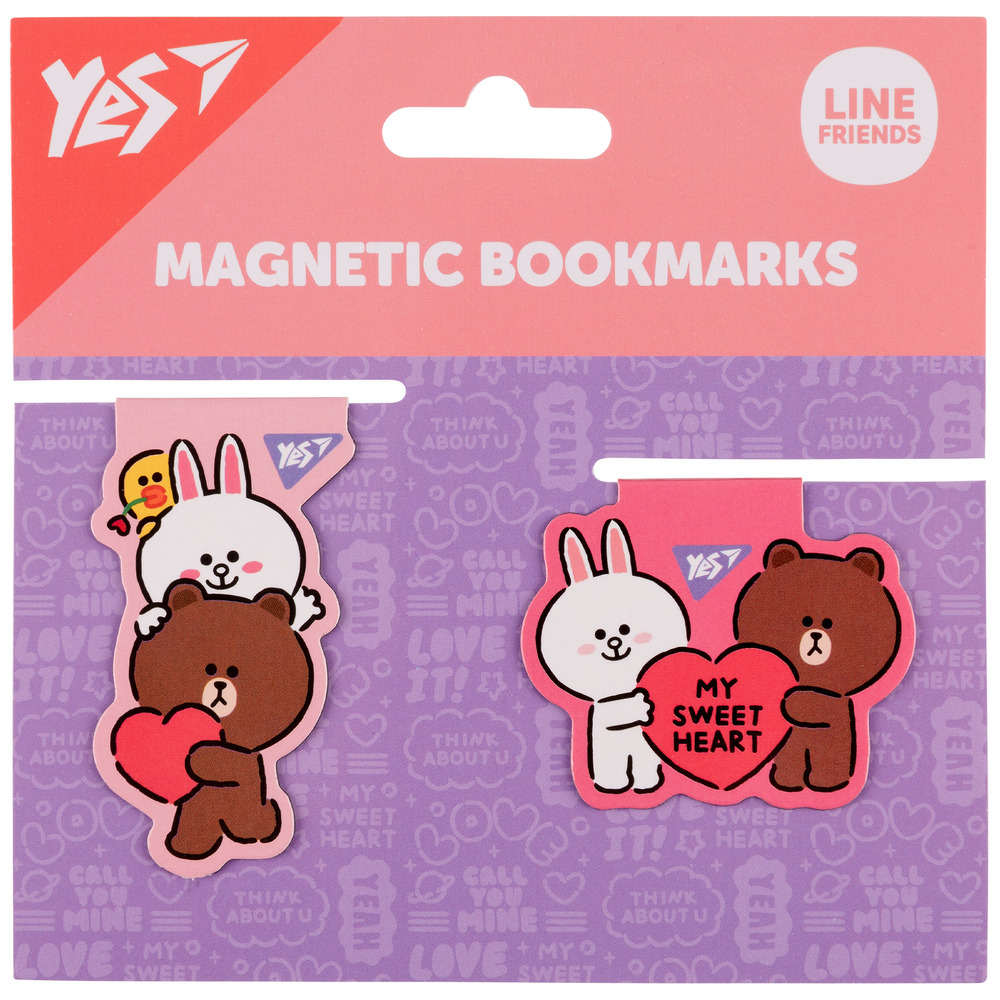 Закладки магнітні Yes Line Friends Sweet heart 2 шт 708107