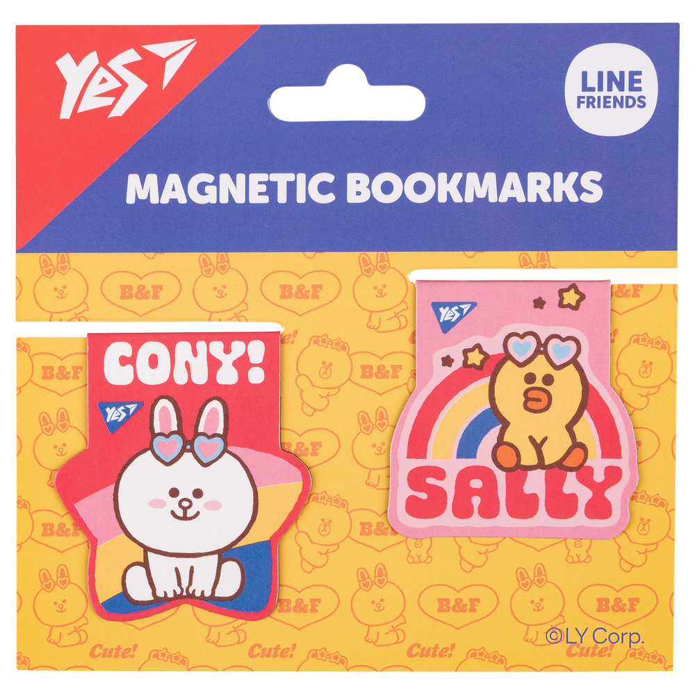 Закладки магнітні Yes Line Friends Sally and Cony 2 шт 708108. Фото 2