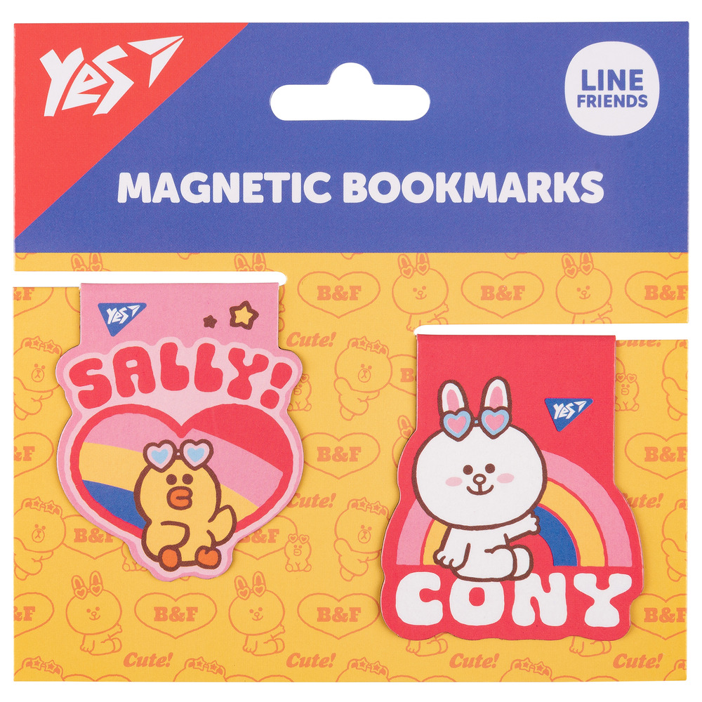 Закладки магнітні Yes Line Friends Sally and Cony 2 шт 708108