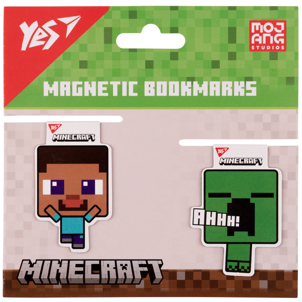 Закладки магнітні Yes Minecraft Creeper 2 шт 708101