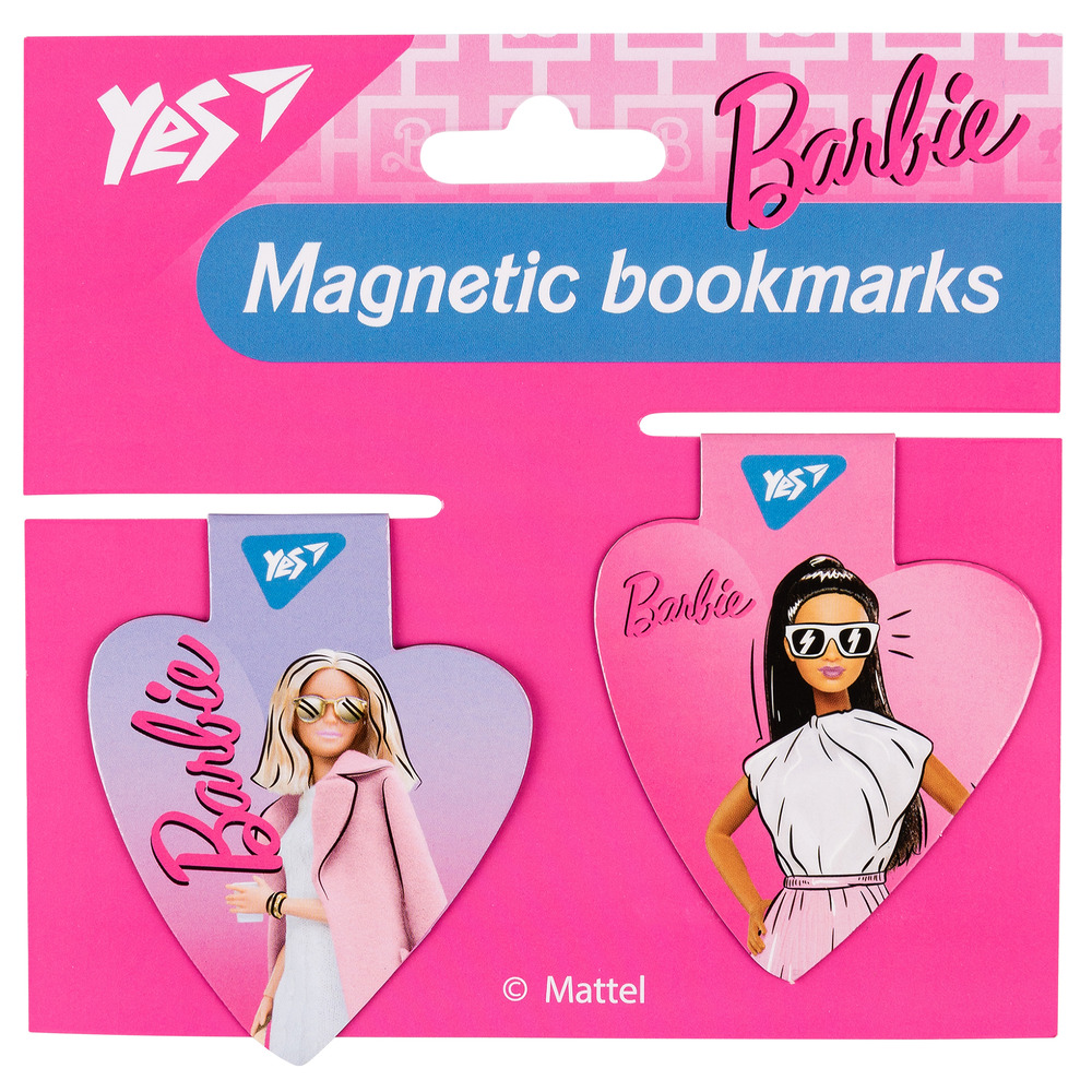 Закладки магнітні Yes Barbie heart 2 шт 708110. Фото 2