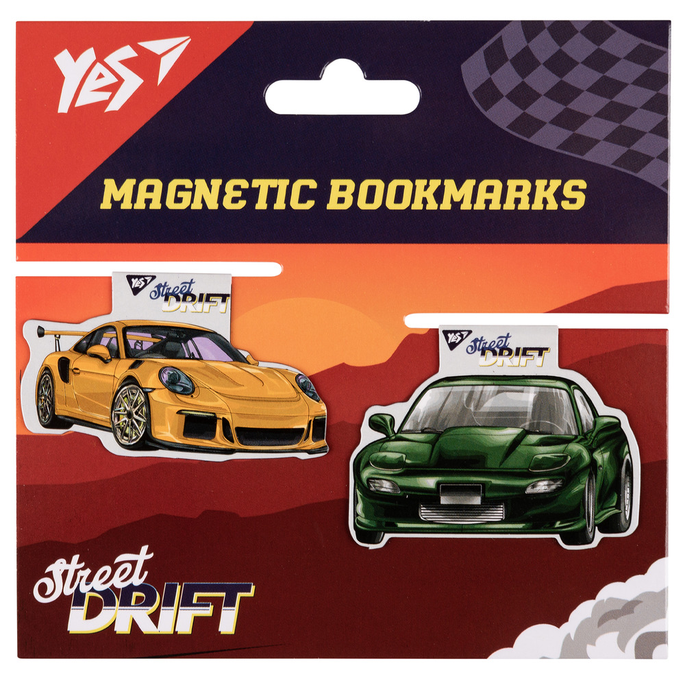 Закладки магнітні Yes Super Street drift 2 шт 708118. Фото 2