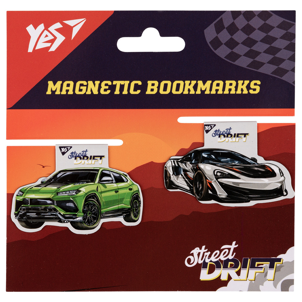Закладки магнітні Yes Super Street drift 2 шт 708118