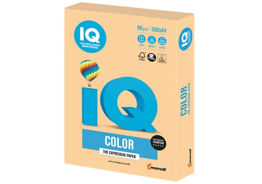 Папір IQ А4 500 аркушів GO22 золотистий 00-00014298