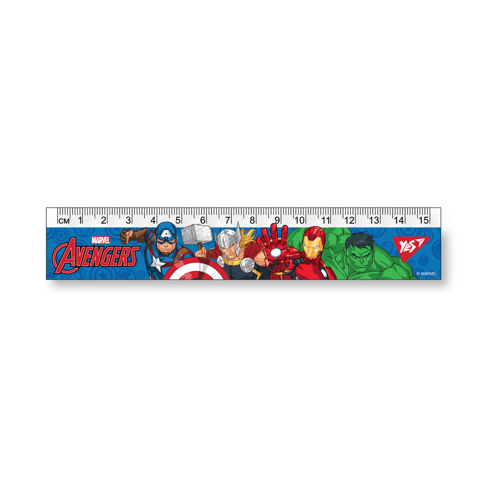 Лінійка Yes 15см Marvel.Avengers 370612