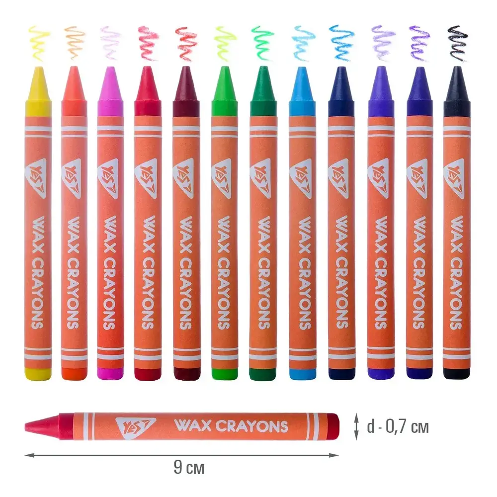 Олівці воскові YES LOL Juicy 12 кольорів 590136. Фото 2