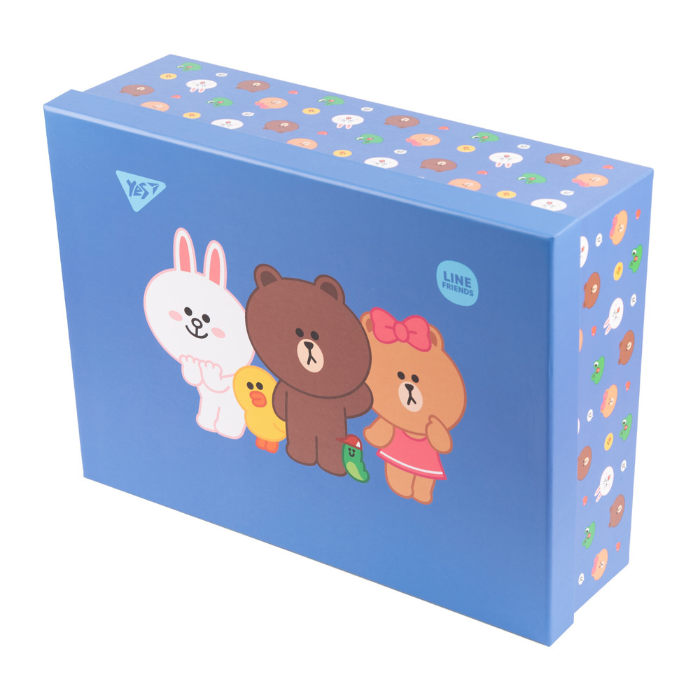 Настільний органайзер в наборі YES Line Friends картонний, 4 предмети 450104. Фото 2