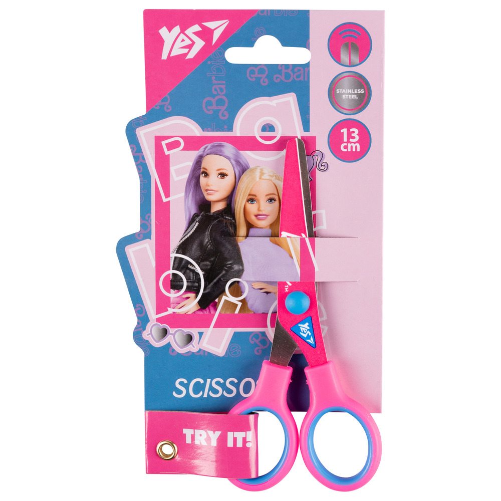 Ножиці Yes Barbie 13 см з принтом на лезі 480438