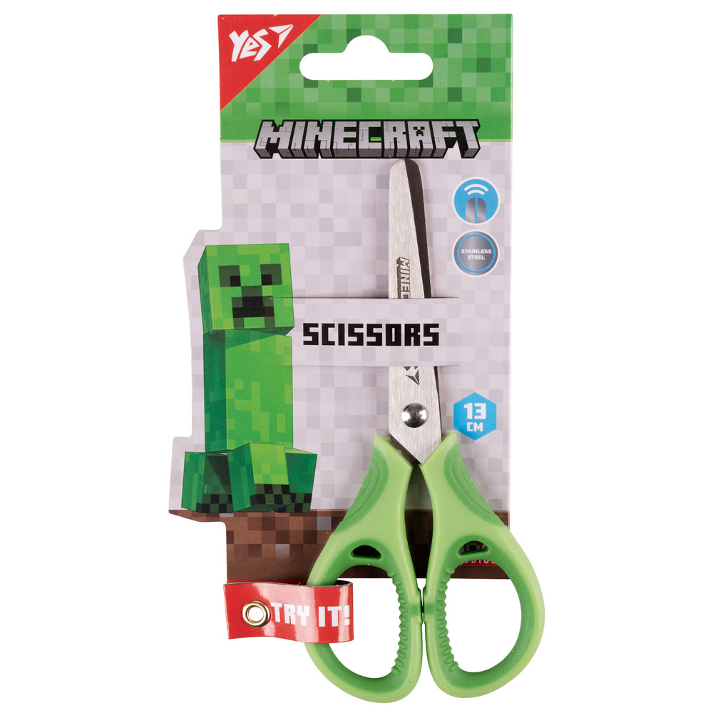 Ножиці Yes Minecraft 13 см з гумовими вставками 480430