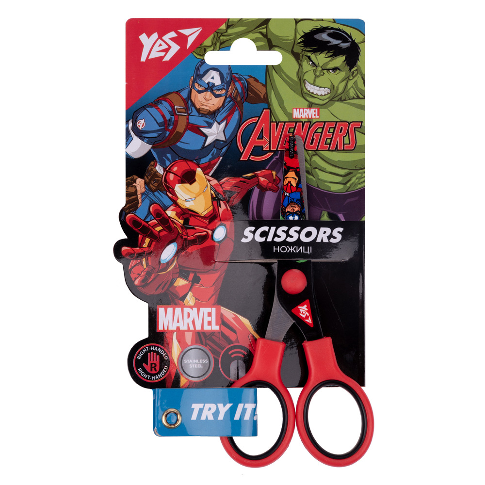 Ножиці Yes Marvel.Avengers 13 см з принтом на лезі 480415