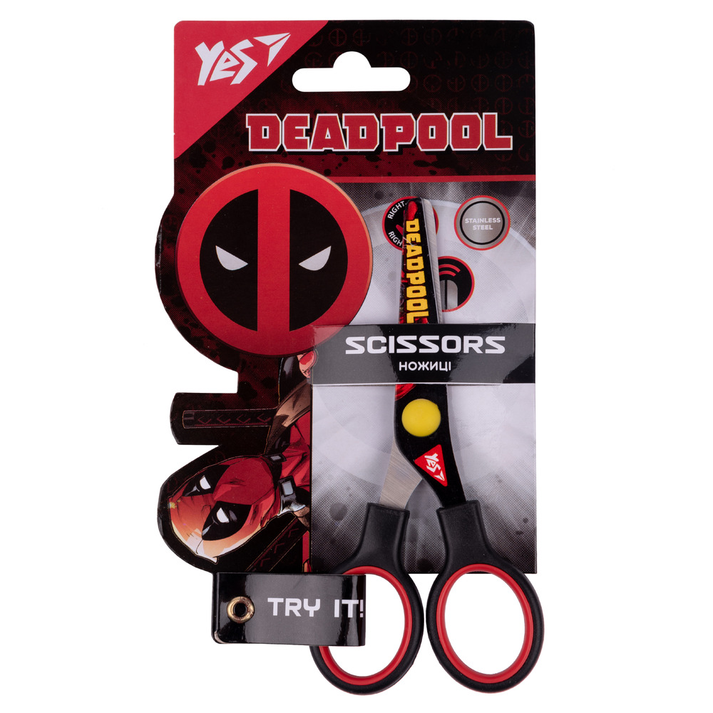 Ножиці Yes Marvel.Dedpool 13 см з принтом на лезі 480417