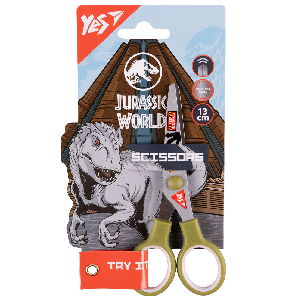 Ножиці Yes Jurassic World 13 см з принтом на лезі 480443