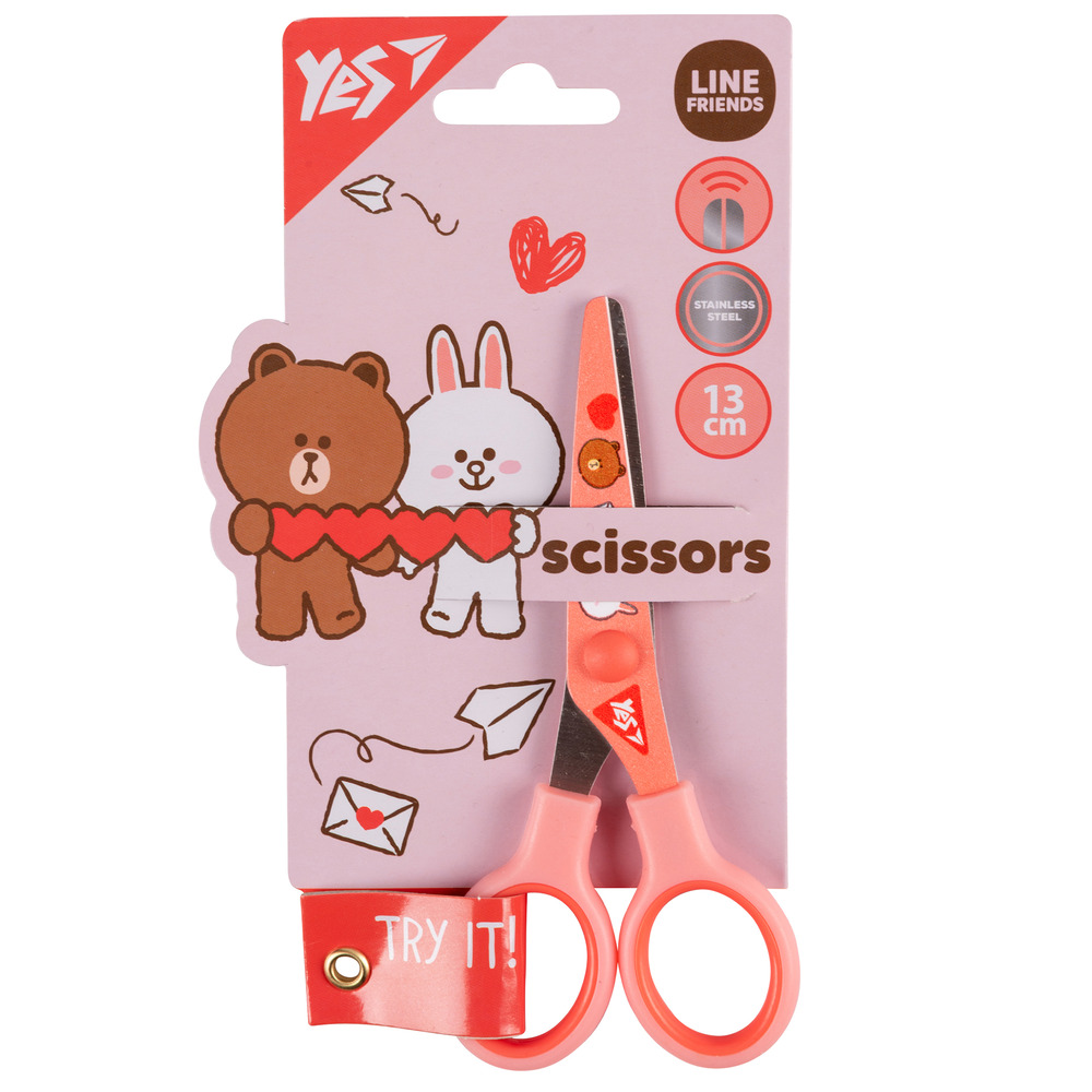 Ножиці Yes Line Friends 13 см з принтом на лезі 480441