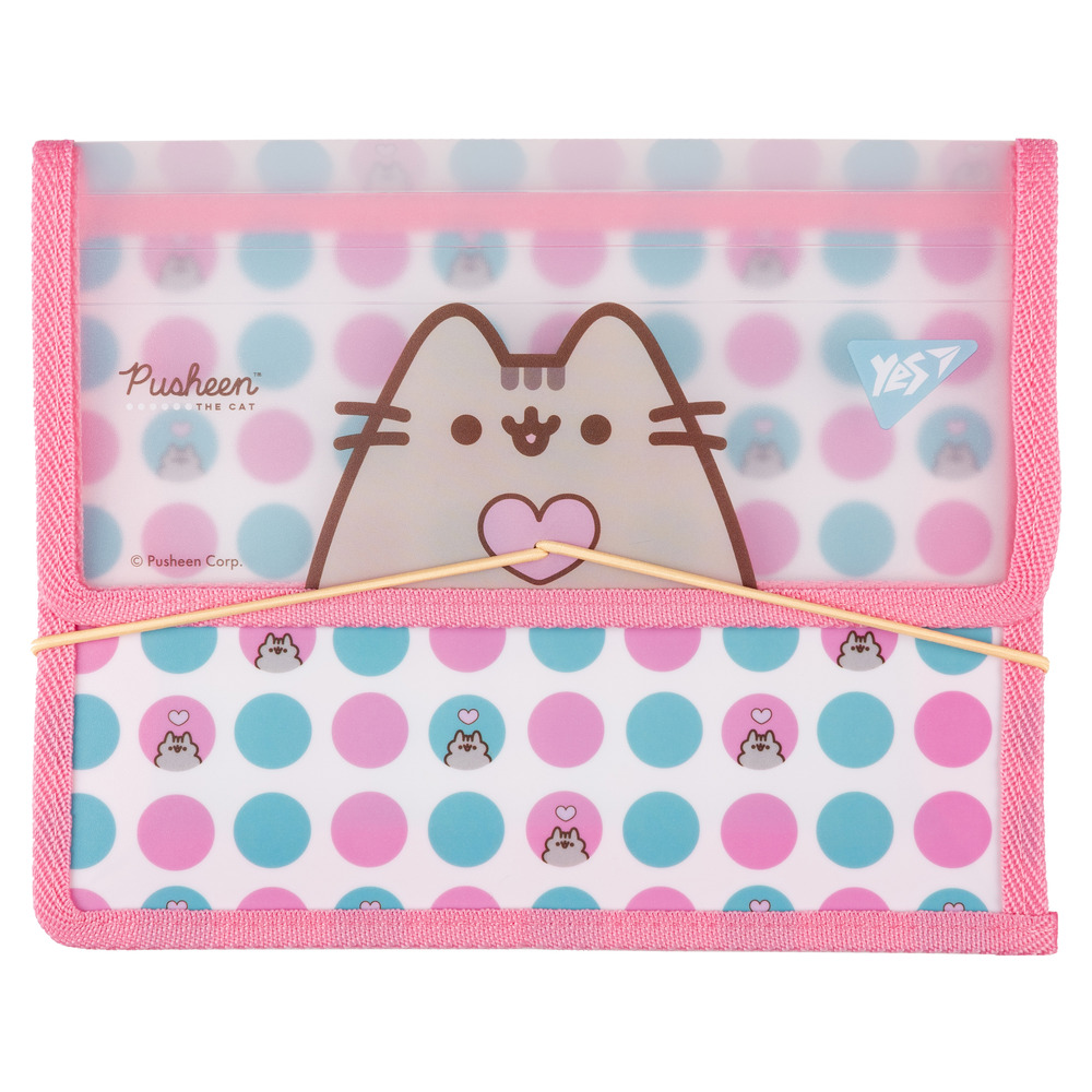 Папка для зошитів Yes на резинці пластикова Pusheen Heart В5 492209