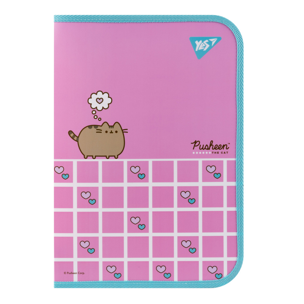 Папка факультативна Yes Pusheen Hearts FC з внутрішньою кишенею 492222