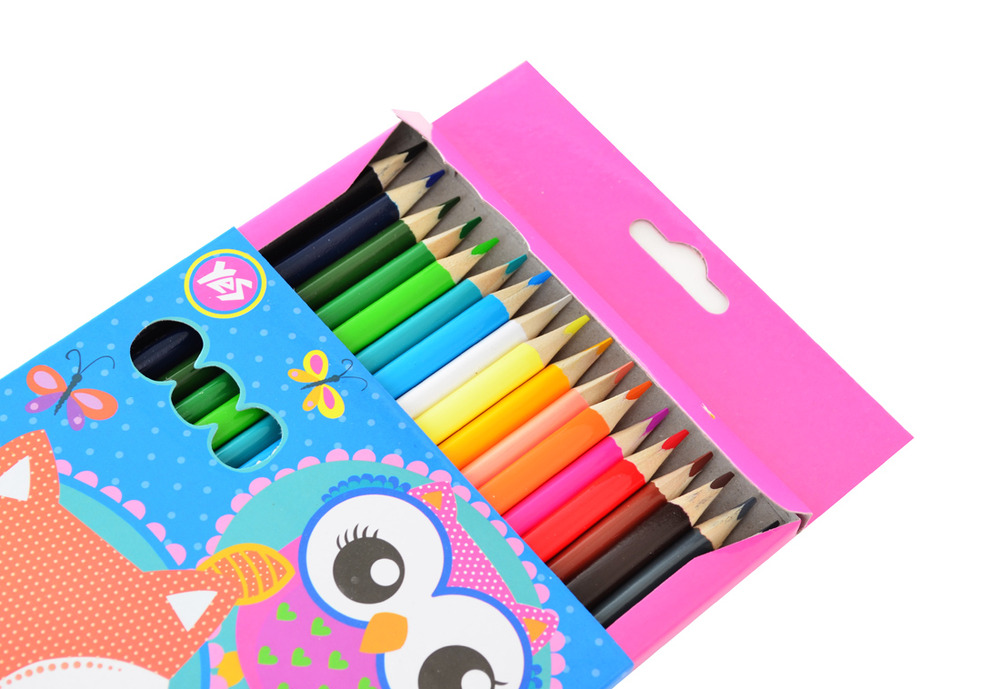 Олівці кольорові Yes 18шт/36 кольорів двосторонні Charming animals 290486. Фото 2