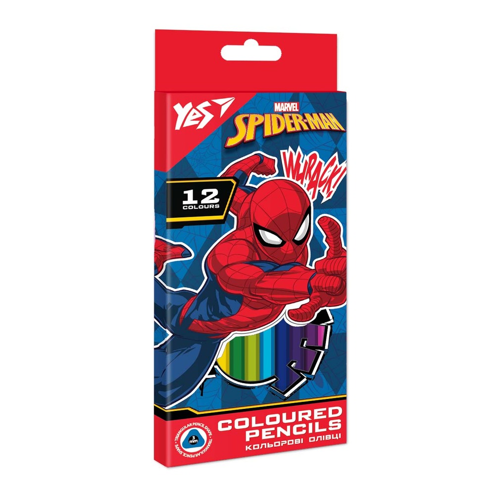 Олівці кольорові Yes 12 кольорів Marvel.Avengers 290667
