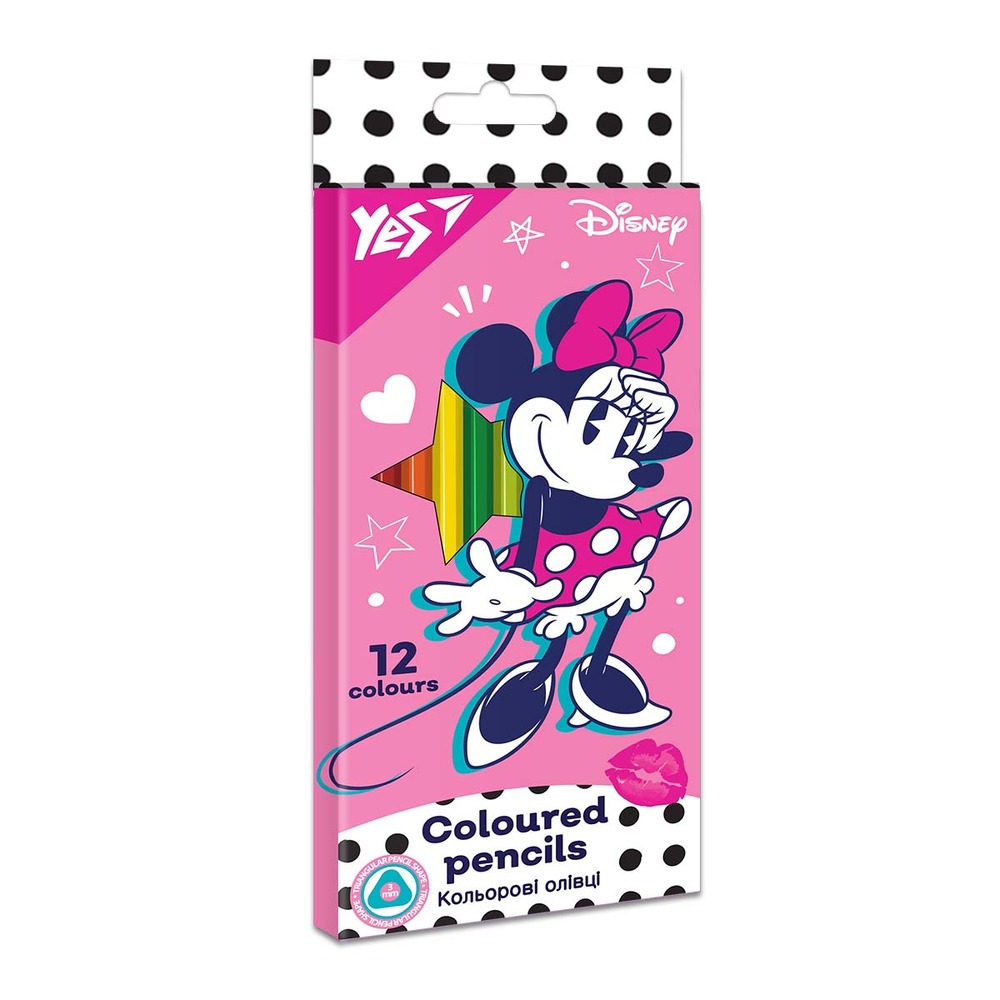 Олівці кольорові Yes 12 кольорів Minnie Mouse 290668