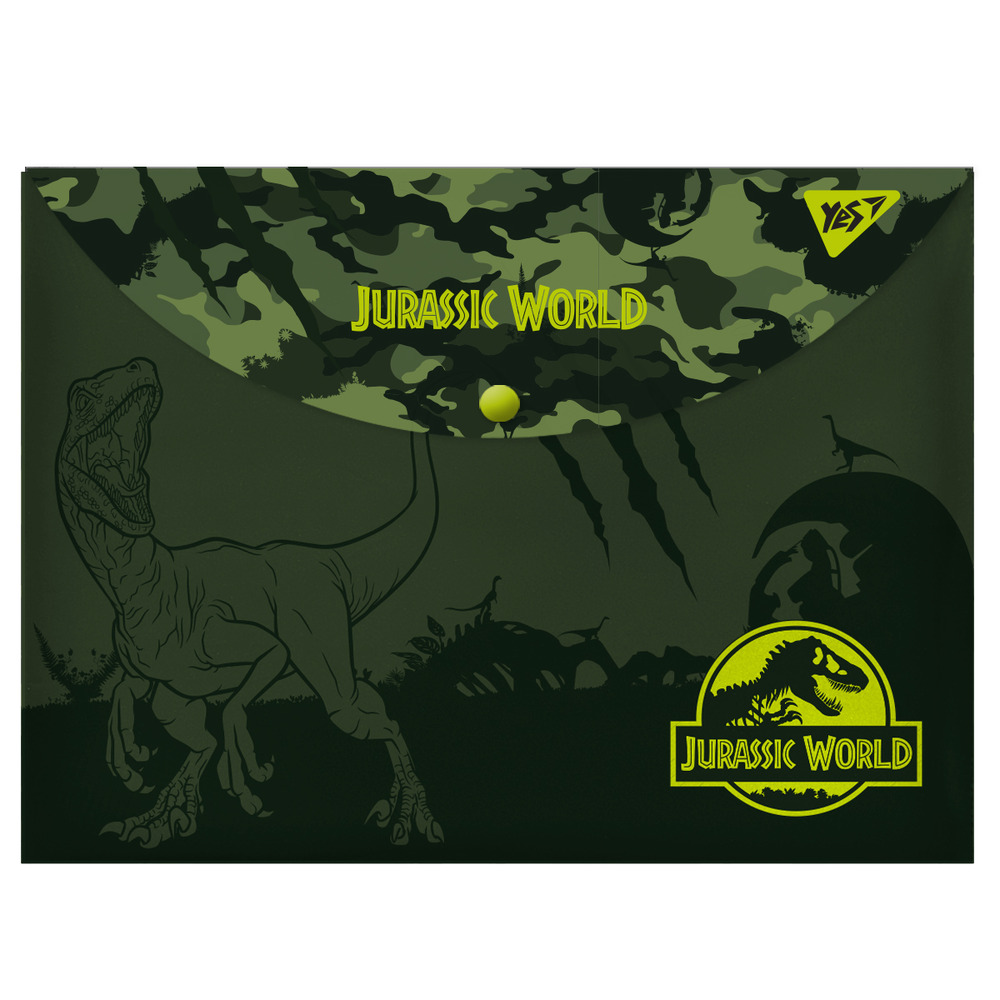 Папка-конверт на кнопці Yes А4 Jurassic World 491739