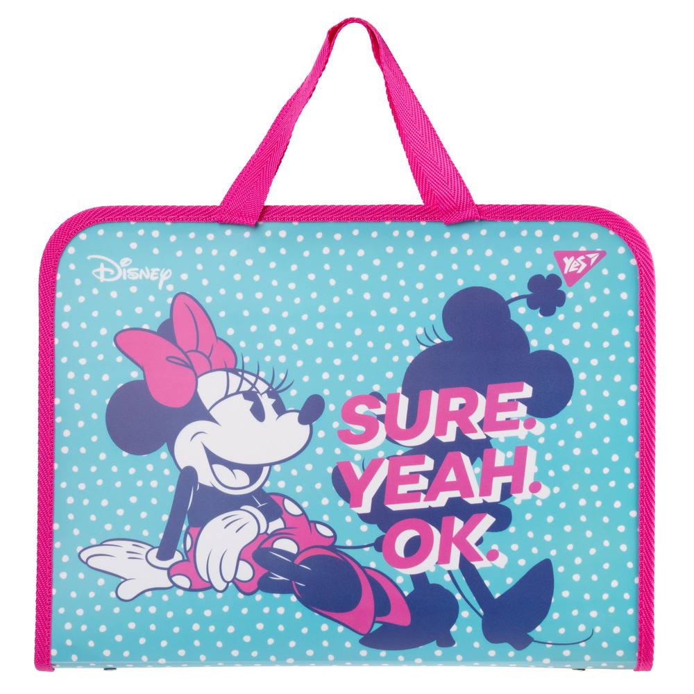 Папка-портфель Yes на блискавці з тканинними ручками Minnie Mouse 491985