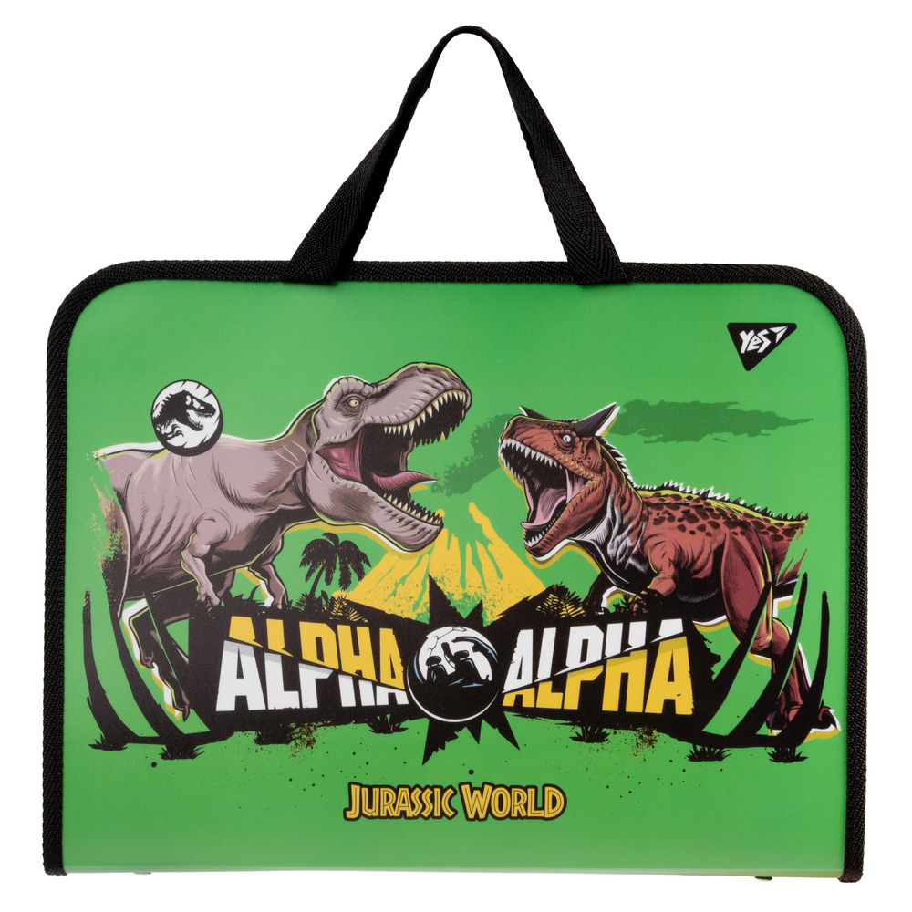 Папка-портфель Yes FC на блискавці з тканинними ручками FC Jurassic World 491988