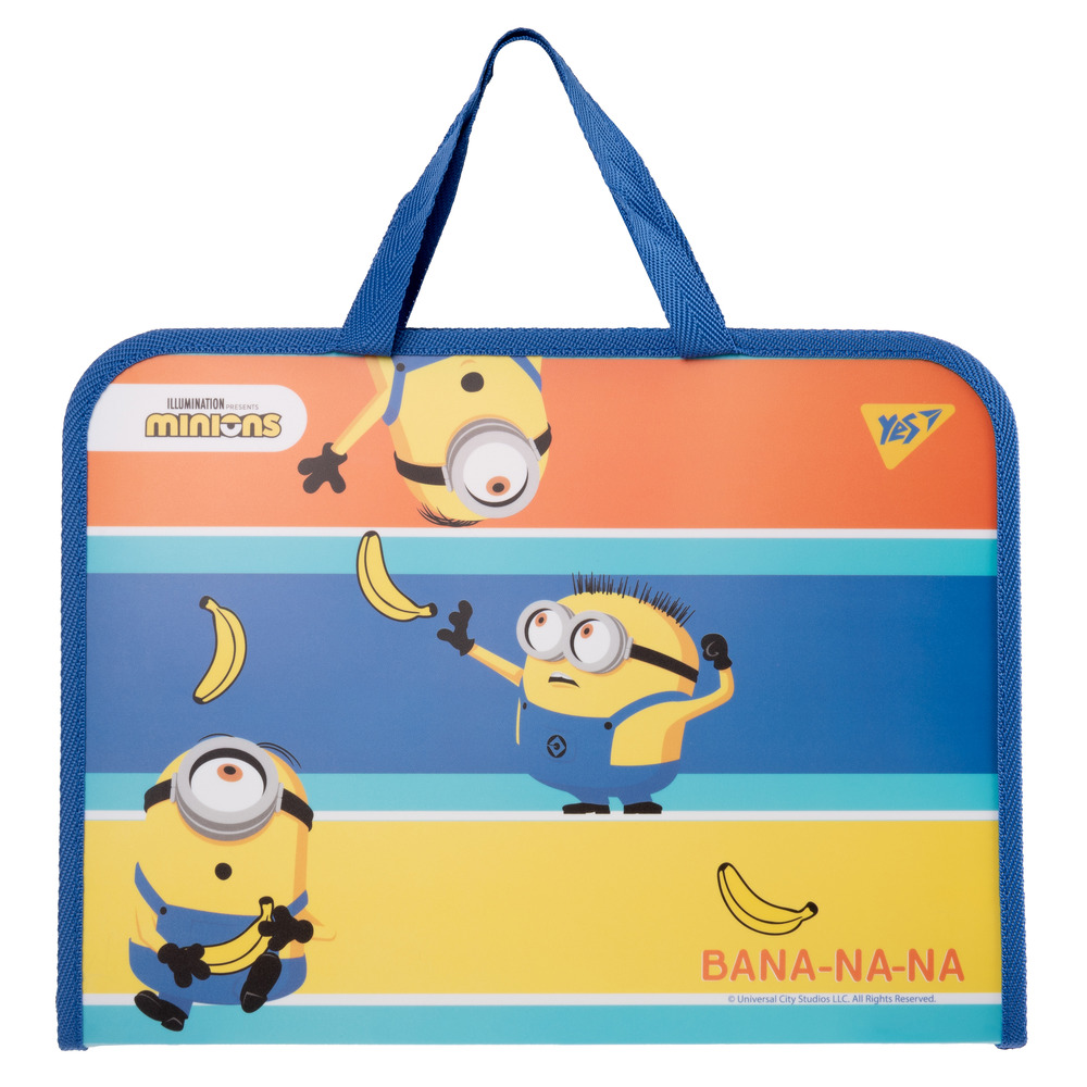 Папка-портфель Yes FC на блискавці з тканинними ручками Minions 492172