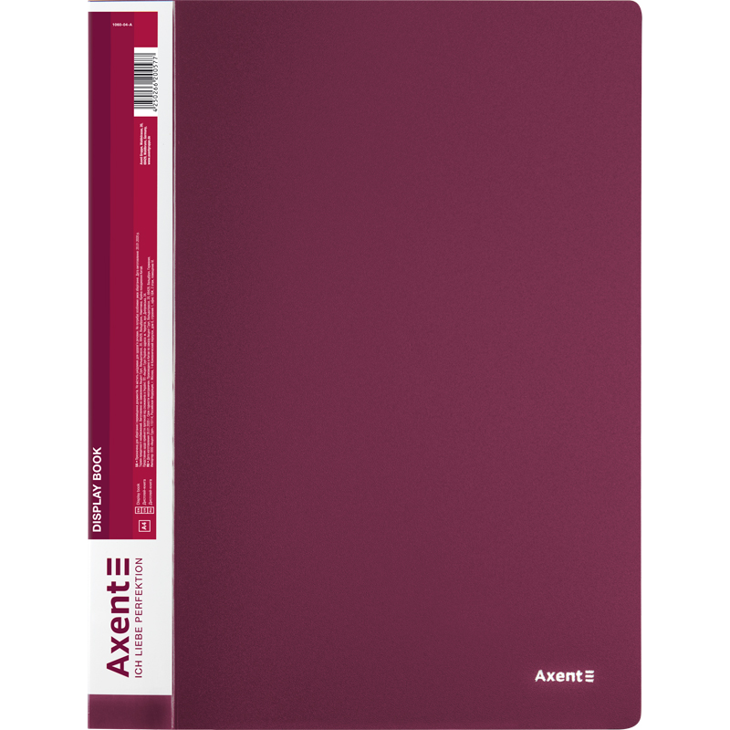 Дисплей-книга Axent 1060-04-A, А4, 60 файлiв, бордова